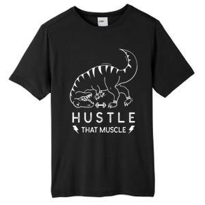 Fitness Hustle That Muscle Dinosaur Funny Gym Design Meaningful Gift Tall Fusion ChromaSoft Performance T-Shirt