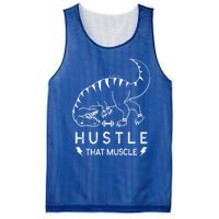 Fitness Hustle That Muscle Dinosaur Funny Gym Design Meaningful Gift Mesh Reversible Basketball Jersey Tank