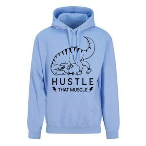 Fitness Hustle That Muscle Dinosaur Funny Gym Design Meaningful Gift Unisex Surf Hoodie