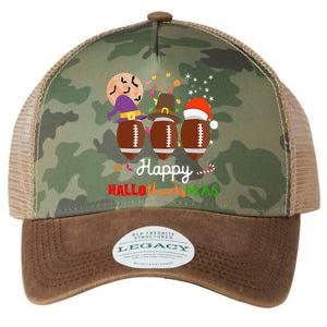 Football Halloween Thanksgiving Christmas HalloThanksMas Legacy Tie Dye Trucker Hat