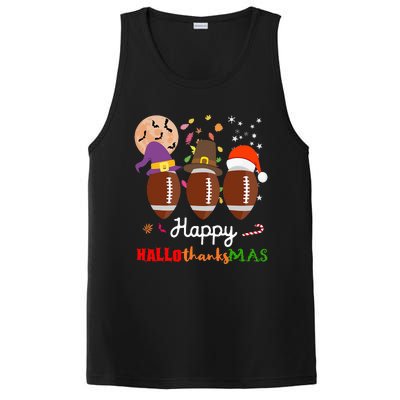 Football Halloween Thanksgiving Christmas HalloThanksMas PosiCharge Competitor Tank