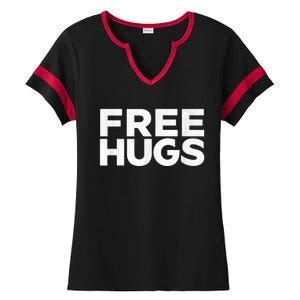 Free Hugs Tee Funny Free Hugs Ladies Halftime Notch Neck Tee