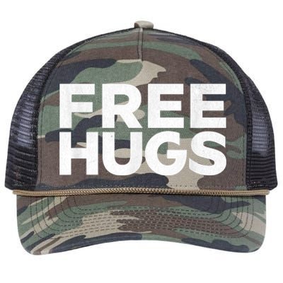 Free Hugs Tee Funny Free Hugs Retro Rope Trucker Hat Cap