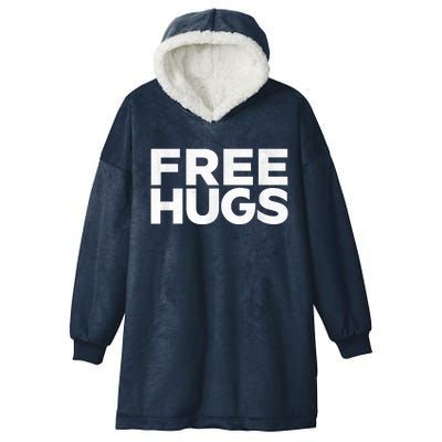 Free Hugs Tee Funny Free Hugs Hooded Wearable Blanket