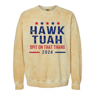 Funny Hawk Tuah Girl Spit On That Thing Colorblast Crewneck Sweatshirt