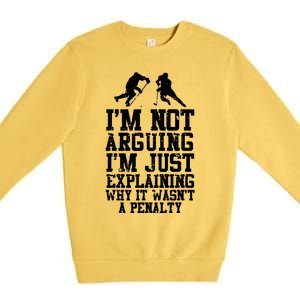 Funny Hockey Tee Cool Gag Gift Novelty Graphic Tee Premium Crewneck Sweatshirt