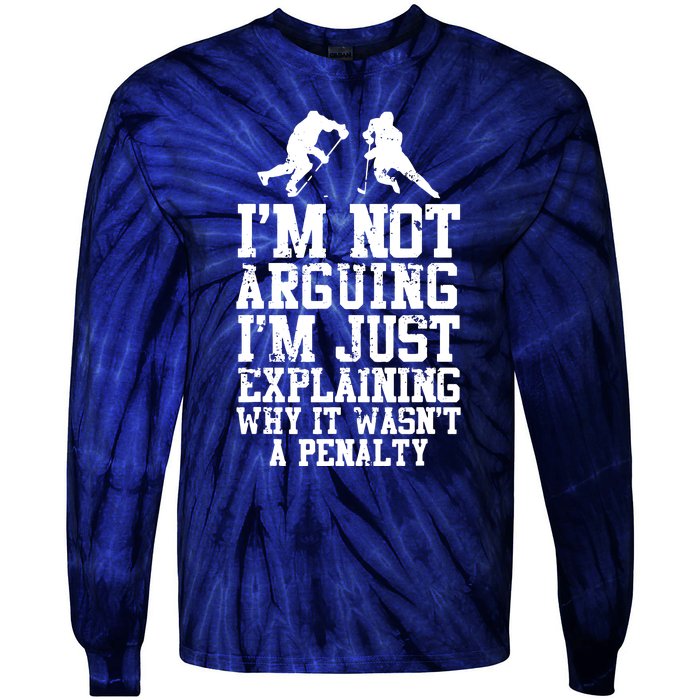 Funny Hockey Tee Cool Gag Gift Novelty Graphic Tee Tie-Dye Long Sleeve Shirt