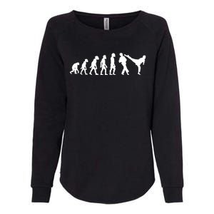 Funny Human Taekwondo Fighter Evolution Korean Sparring Womens California Wash Sweatshirt