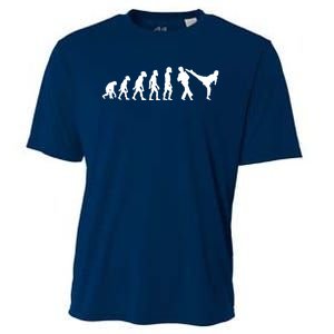 Funny Human Taekwondo Fighter Evolution Korean Sparring Cooling Performance Crew T-Shirt