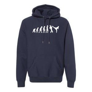 Funny Human Taekwondo Fighter Evolution Korean Sparring Premium Hoodie