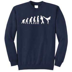 Funny Human Taekwondo Fighter Evolution Korean Sparring Tall Sweatshirt