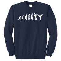 Funny Human Taekwondo Fighter Evolution Korean Sparring Tall Sweatshirt