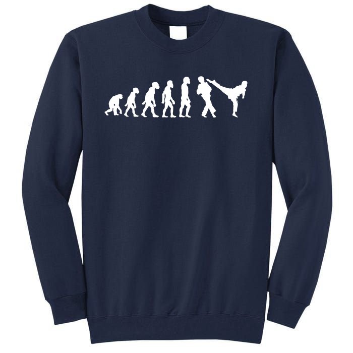 Funny Human Taekwondo Fighter Evolution Korean Sparring Tall Sweatshirt