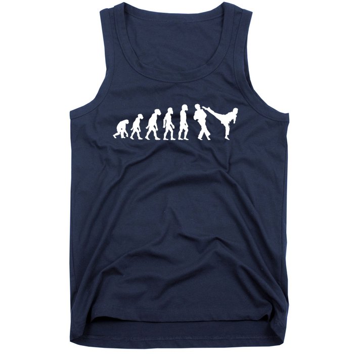 Funny Human Taekwondo Fighter Evolution Korean Sparring Tank Top