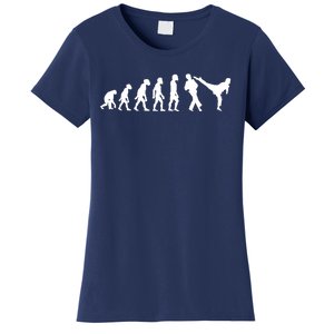 Funny Human Taekwondo Fighter Evolution Korean Sparring Women's T-Shirt