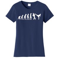 Funny Human Taekwondo Fighter Evolution Korean Sparring Women's T-Shirt