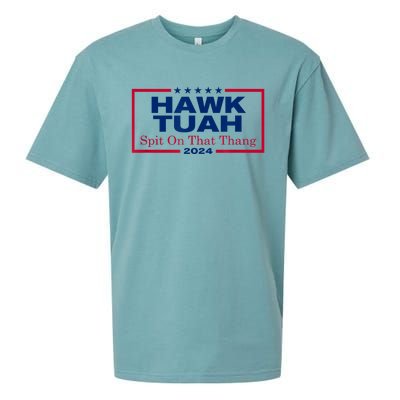 Funny Hawk Tush Spit On That Thang 2024 Viral Election Parody Gift Sueded Cloud Jersey T-Shirt