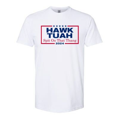 Funny Hawk Tush Spit On That Thang 2024 Viral Election Parody Gift Softstyle CVC T-Shirt