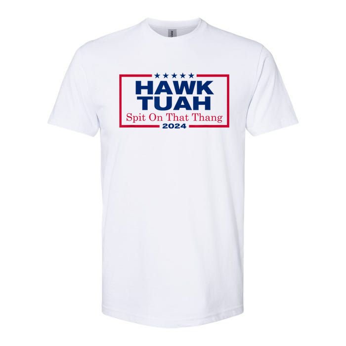 Funny Hawk Tush Spit On That Thang 2024 Viral Election Parody Gift Softstyle CVC T-Shirt