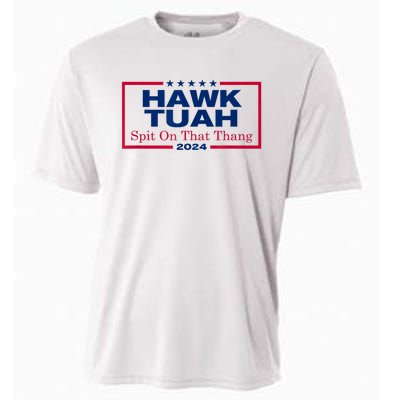 Funny Hawk Tush Spit On That Thang 2024 Viral Election Parody Gift Cooling Performance Crew T-Shirt