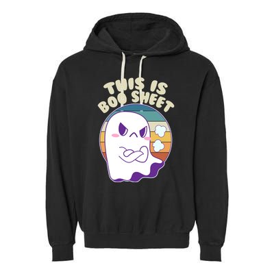 Funny Halloween This Is Boo Sheet Cute Ghost Garment-Dyed Fleece Hoodie