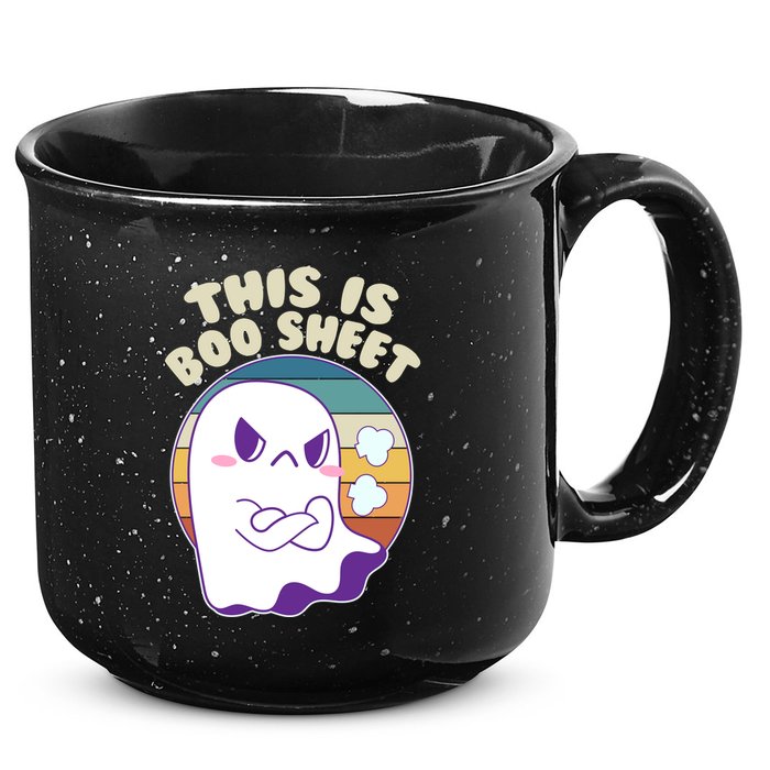 Funny Halloween This Is Boo Sheet Cute Ghost 15oz Campfire Ceramic Mug