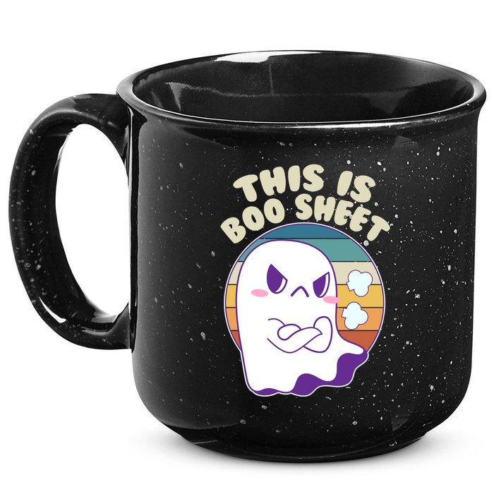 Funny Halloween This Is Boo Sheet Cute Ghost 15oz Campfire Ceramic Mug