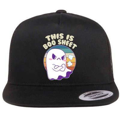 Funny Halloween This Is Boo Sheet Cute Ghost Flatbill Hat