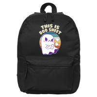 Funny Halloween This Is Boo Sheet Cute Ghost 16 in Basic Backpack