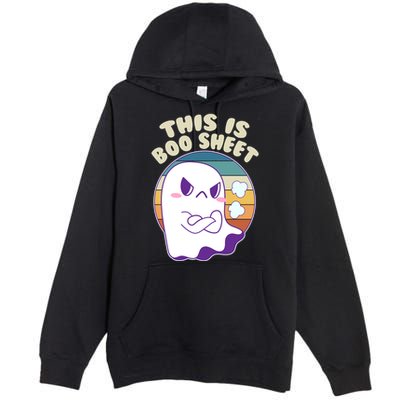 Funny Halloween This Is Boo Sheet Cute Ghost Premium Pullover Hoodie