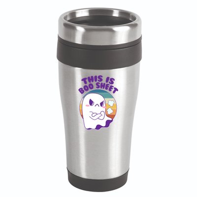 Funny Halloween This Is Boo Sheet Cute Ghost 16oz Travel Tumbler