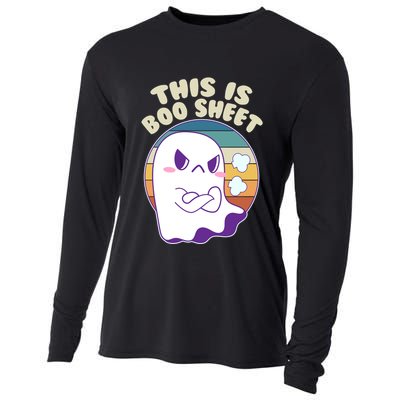 Funny Halloween This Is Boo Sheet Cute Ghost Cooling Performance Long Sleeve Crew
