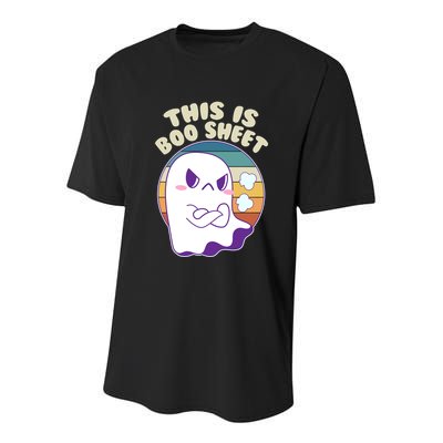 Funny Halloween This Is Boo Sheet Cute Ghost Youth Performance Sprint T-Shirt
