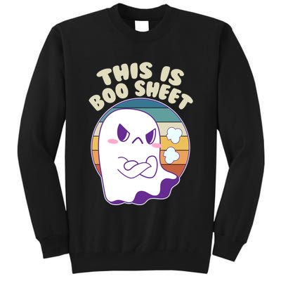 Funny Halloween This Is Boo Sheet Cute Ghost Tall Sweatshirt