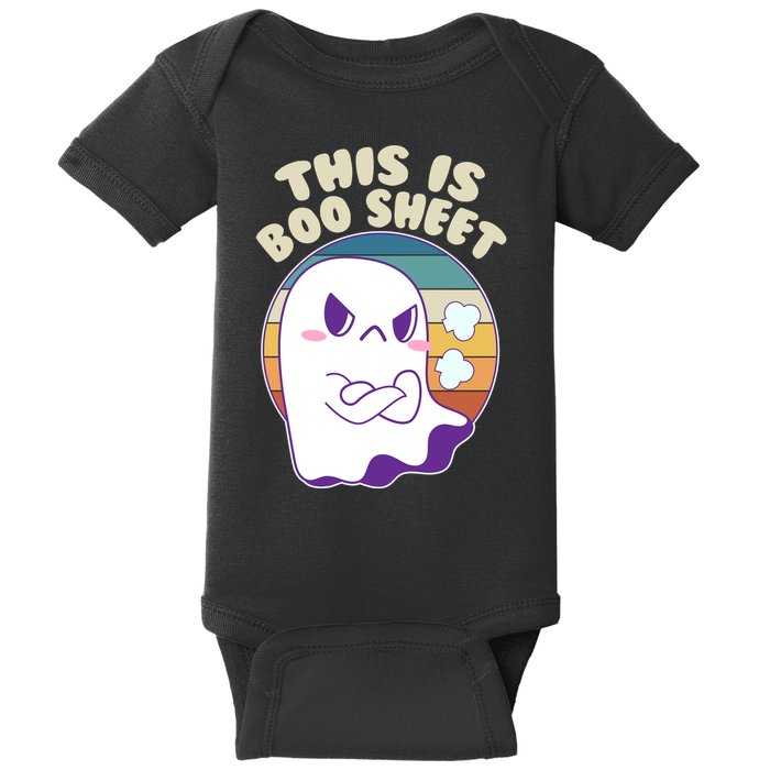 Funny Halloween This Is Boo Sheet Cute Ghost Baby Bodysuit
