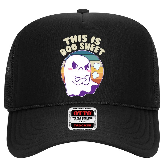 Funny Halloween This Is Boo Sheet Cute Ghost Trucker Hat