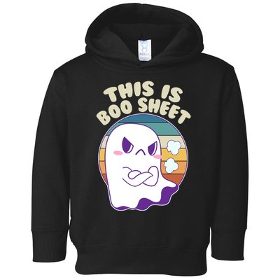 Funny Halloween This Is Boo Sheet Cute Ghost Toddler Hoodie