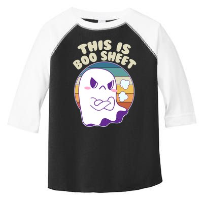 Funny Halloween This Is Boo Sheet Cute Ghost Toddler Fine Jersey T-Shirt