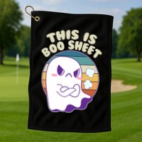 Funny Halloween This Is Boo Sheet Cute Ghost Golf Towel