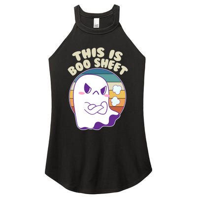 Funny Halloween This Is Boo Sheet Cute Ghost Women's Perfect Tri Rocker Tank