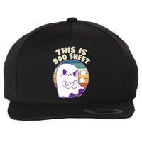 Funny Halloween This Is Boo Sheet Cute Ghost Wool Snapback Cap