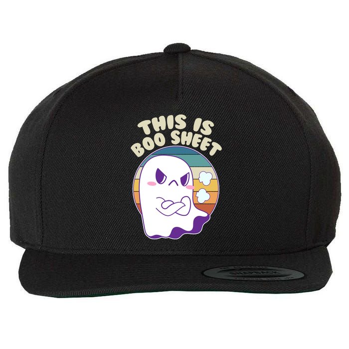 Funny Halloween This Is Boo Sheet Cute Ghost Wool Snapback Cap
