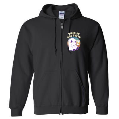 Funny Halloween This Is Boo Sheet Cute Ghost Full Zip Hoodie
