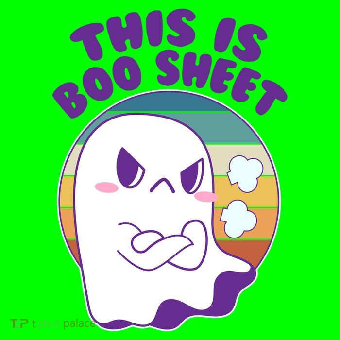 Funny Halloween This Is Boo Sheet Cute Ghost Poster