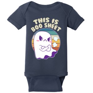 Funny Halloween This Is Boo Sheet Cute Ghost Baby Bodysuit