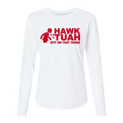 Funny Hawk Tuah 24 Spit On That Thang 2024 Womens Cotton Relaxed Long Sleeve T-Shirt