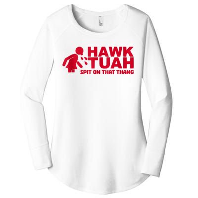 Funny Hawk Tuah 24 Spit On That Thang 2024 Women's Perfect Tri Tunic Long Sleeve Shirt