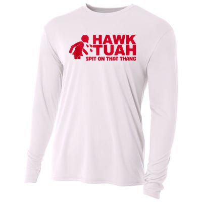 Funny Hawk Tuah 24 Spit On That Thang 2024 Cooling Performance Long Sleeve Crew