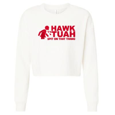 Funny Hawk Tuah 24 Spit On That Thang 2024 Cropped Pullover Crew