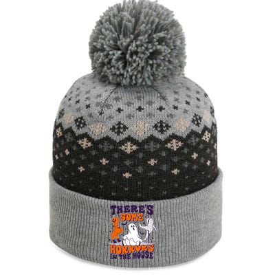 Funny Halloween Theres Some Horrors In The House The Baniff Cuffed Pom Beanie